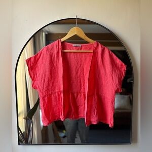 LUISA PERLA | linen box top | size one size